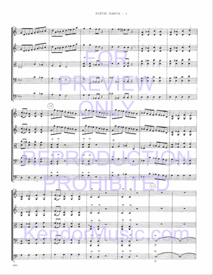 Rustic Dance Rustic Dance String Orchestra scores gallery preview page 7