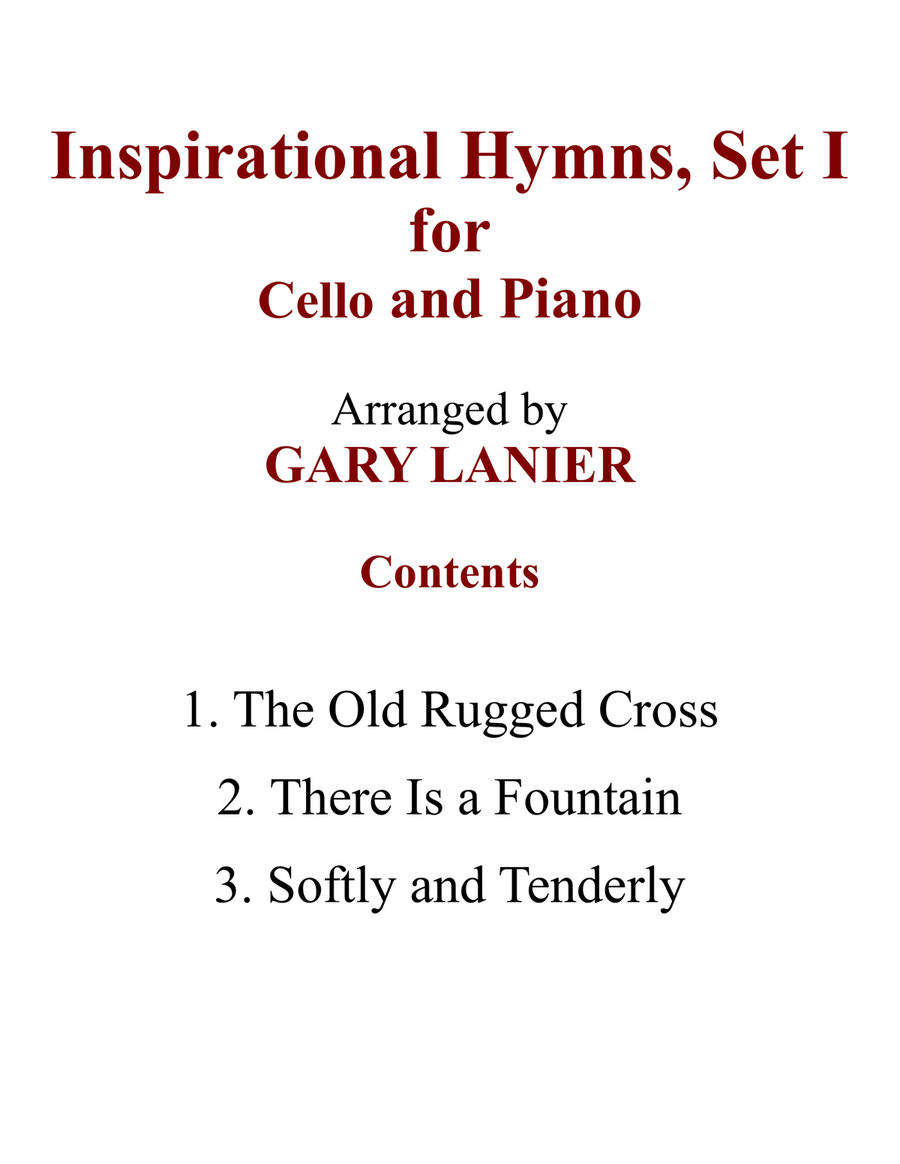 INSPIRATIONAL HYMNS Set 1 & 2 (Duets - Cello and Piano with Parts) Piano scores gallery preview page 3