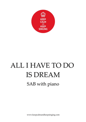 Book cover for All I Have To Do Is Dream