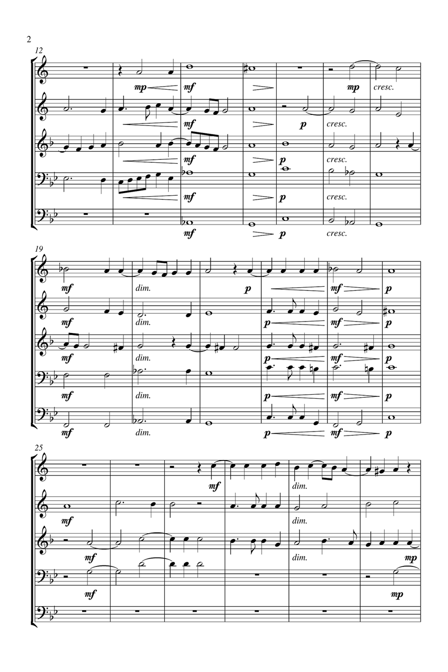 Tenebrae Responsories: O Vos Omnes Brass Ensemble scores gallery preview page 3