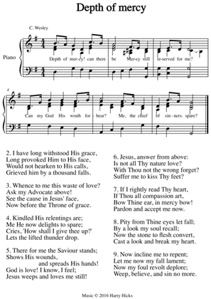 Depth of mercy. A new tune to a wonderful Wesley hymn.