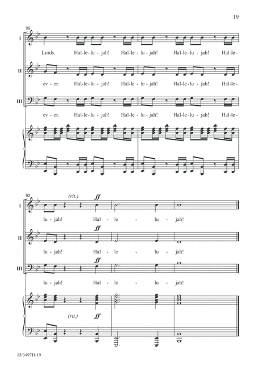 Hallelujah! 3-Part scores gallery preview page 19