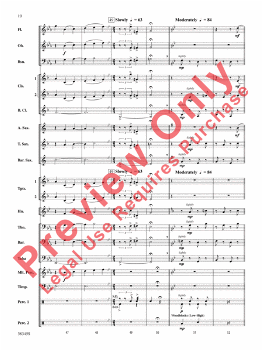 Grand Canyon Suite, Themes from Concert Band scores gallery preview page 11
