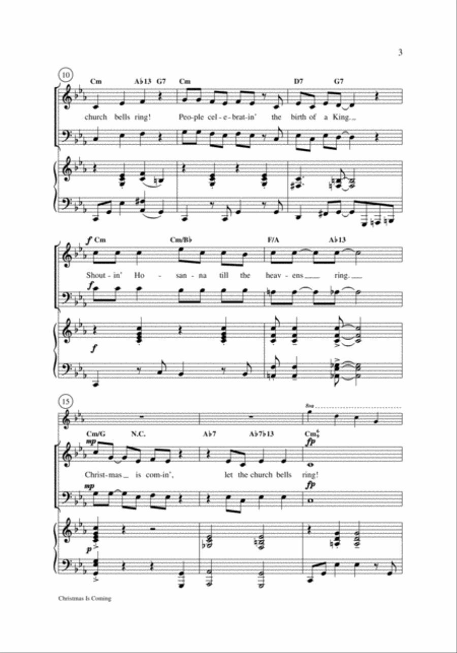 Christmas Is Coming Christmas Is Coming 3-Part scores gallery preview page 3