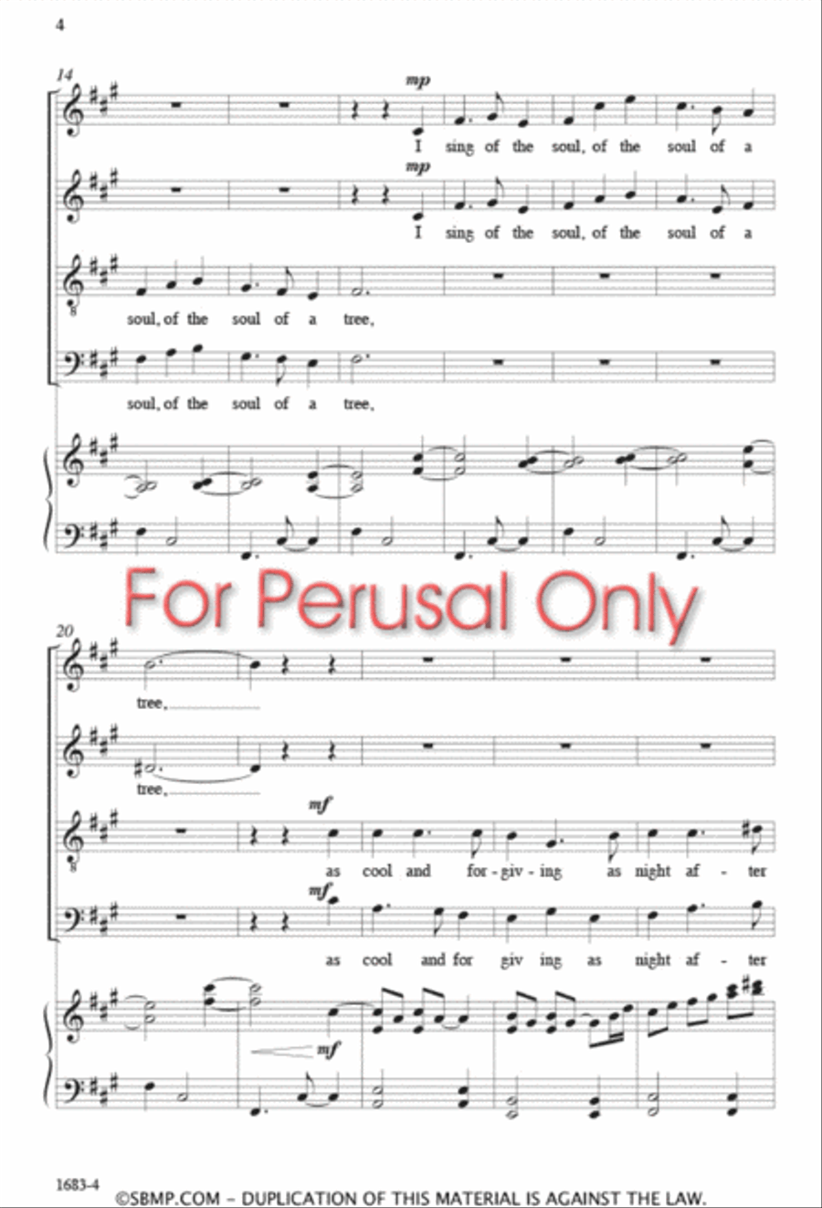 The Soul of a Tree - SATB 4-Part scores gallery preview page 3