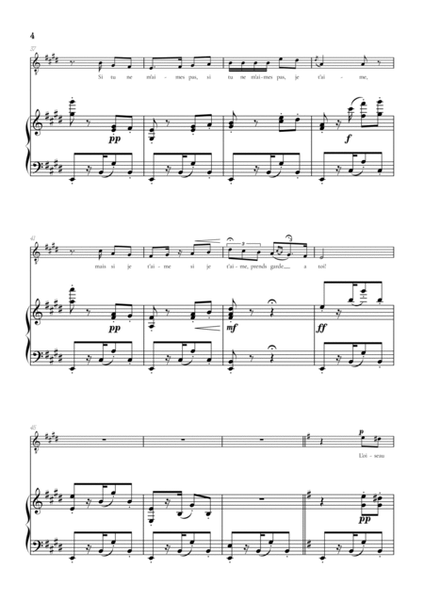 Bizet • Habanera from Carmen in E minor [Em] | tenor sheet music with piano accompaniment image number null