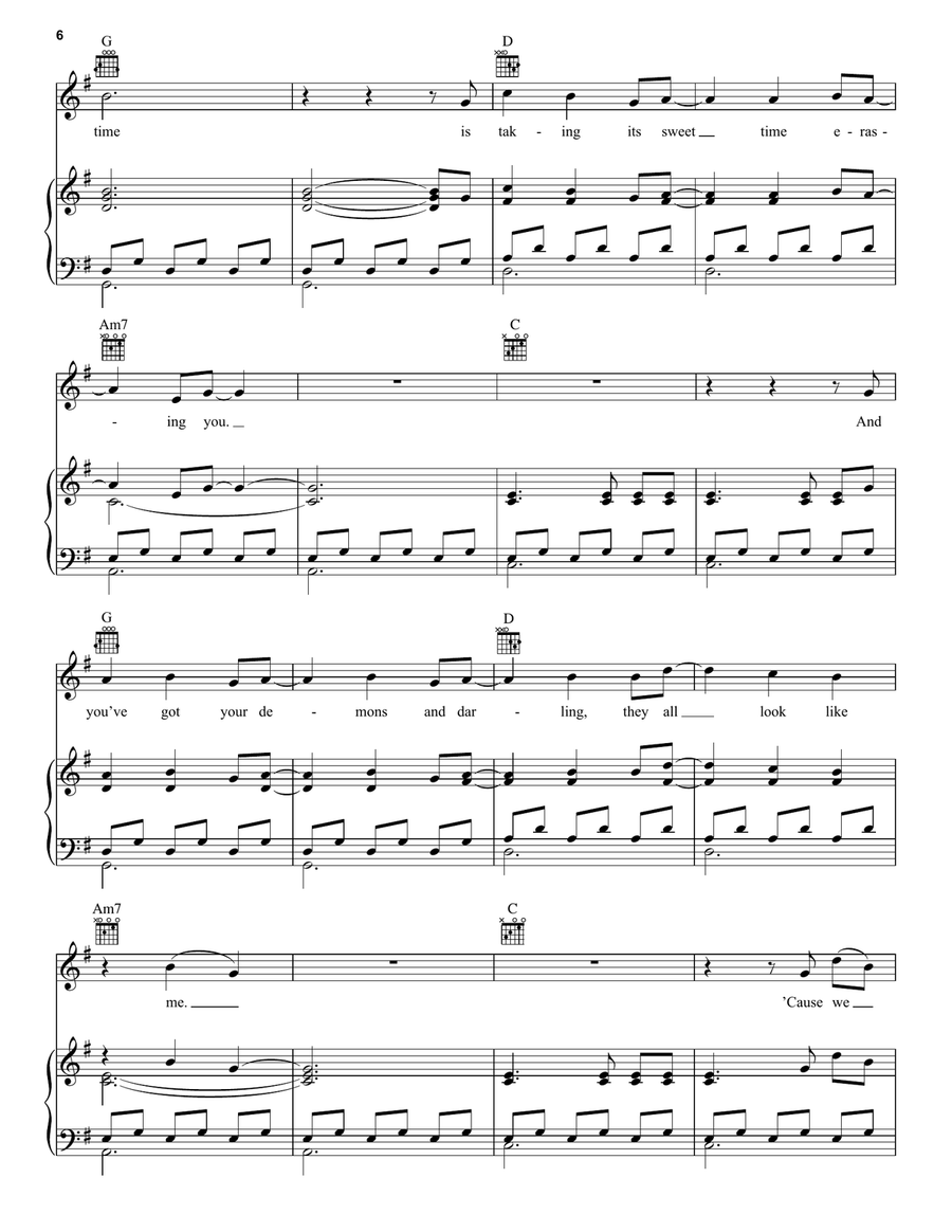 Sad Beautiful Tragic Acoustic Guitar scores gallery preview page 6