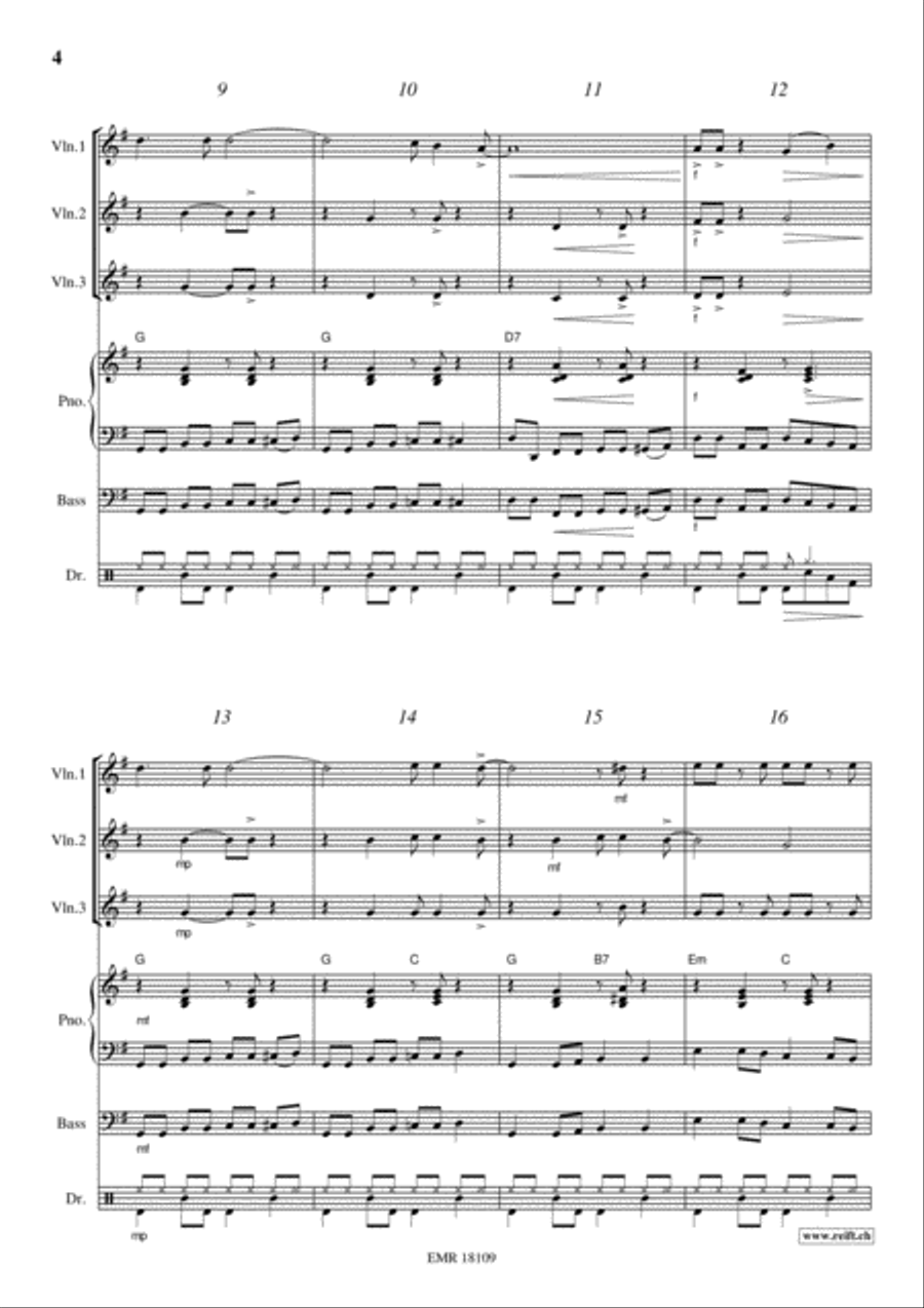 Kumbaya Violin scores gallery preview page 4