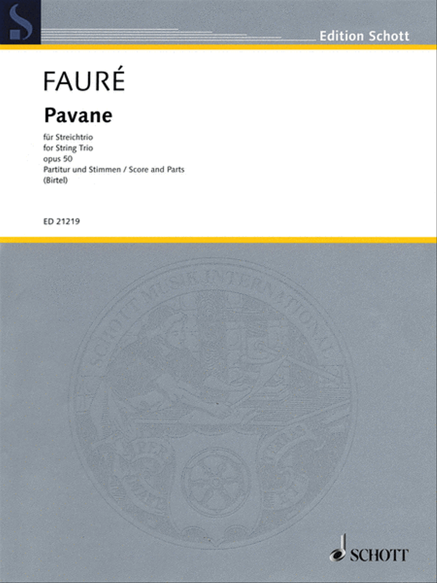Pavane, Op. 50 String Trio scores gallery preview page 1