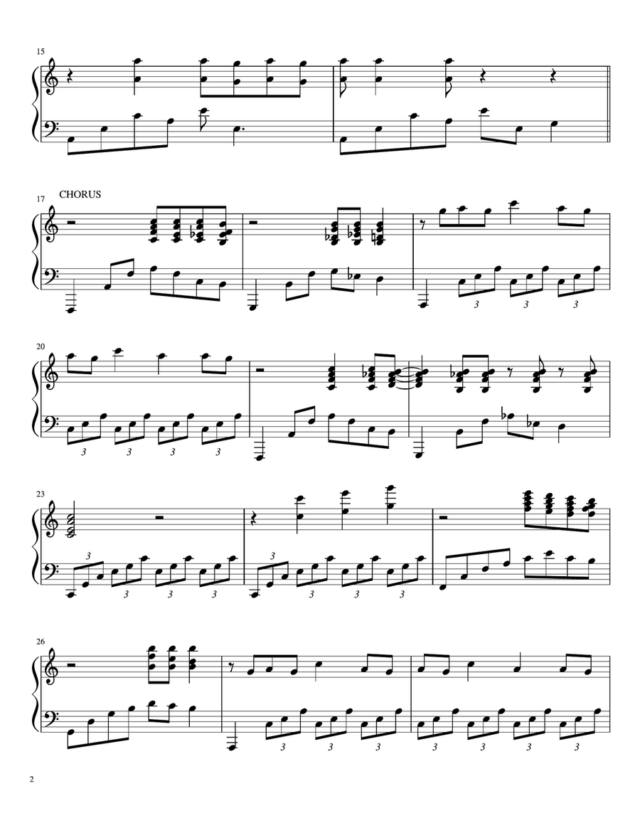 Psycho Killer Piano Solo scores gallery preview page 2