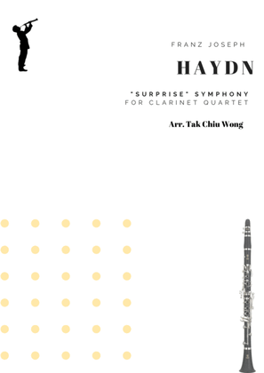 Book cover for "Surprise" Symphony for Clarinet Quartet