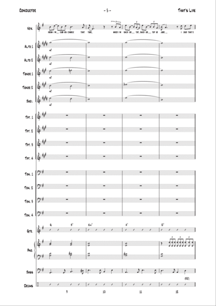 That's Life That's Life Jazz Ensemble scores gallery preview page 5