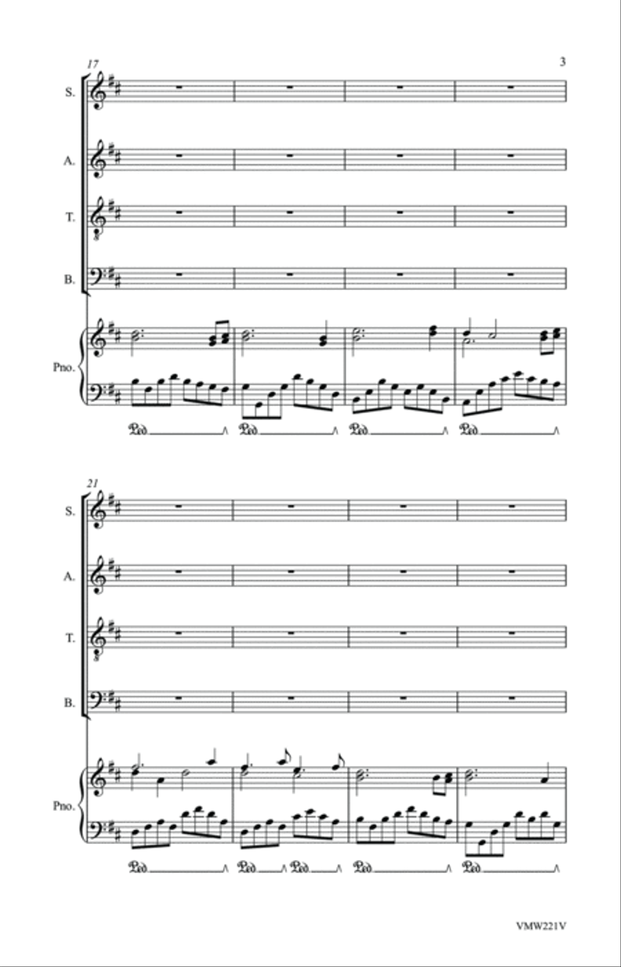 How Beautiful on the Mountain 4-Part scores gallery preview page 6