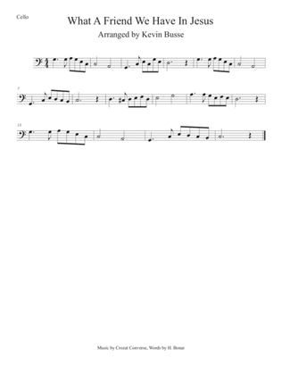 Book cover for What A Friend We Have In Jesus (Easy key of C) Cello