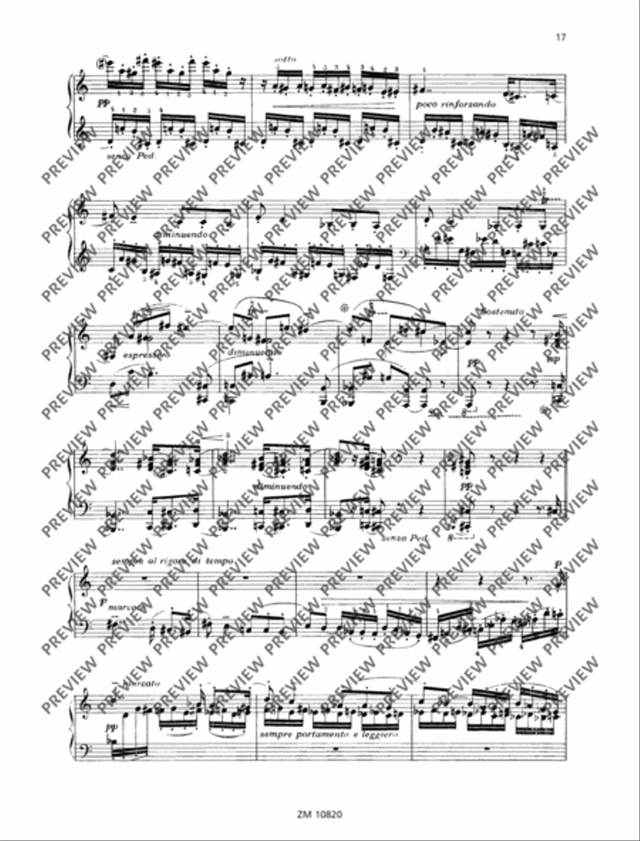 Sonata minacciosa Piano Solo scores gallery preview page 18