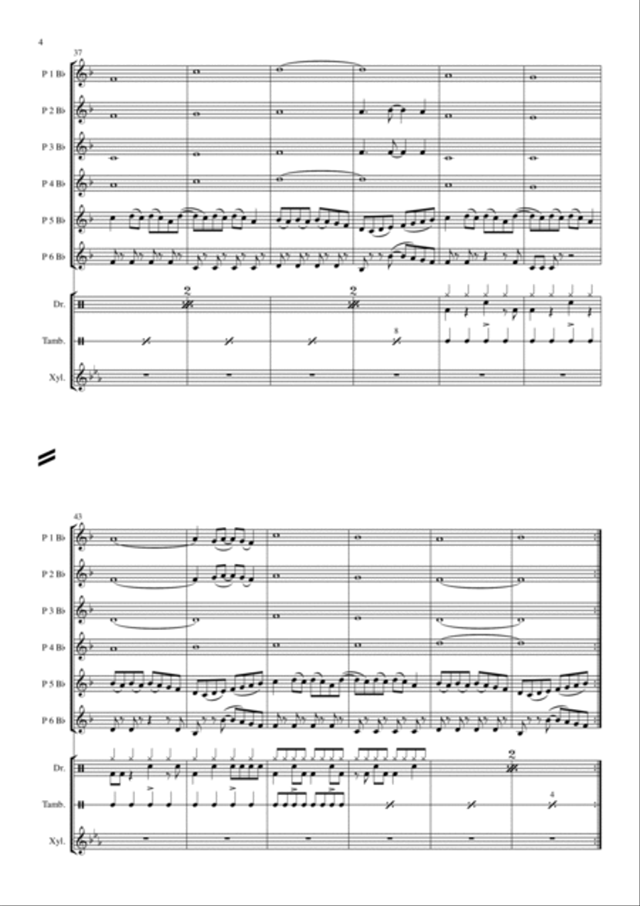 Take On Me Concert Band scores gallery preview page 4