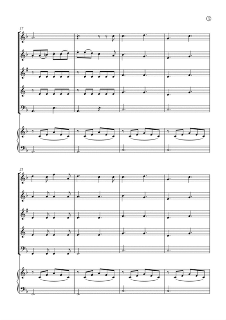 Oh Holy night Woodwind Quintet scores gallery preview page 3