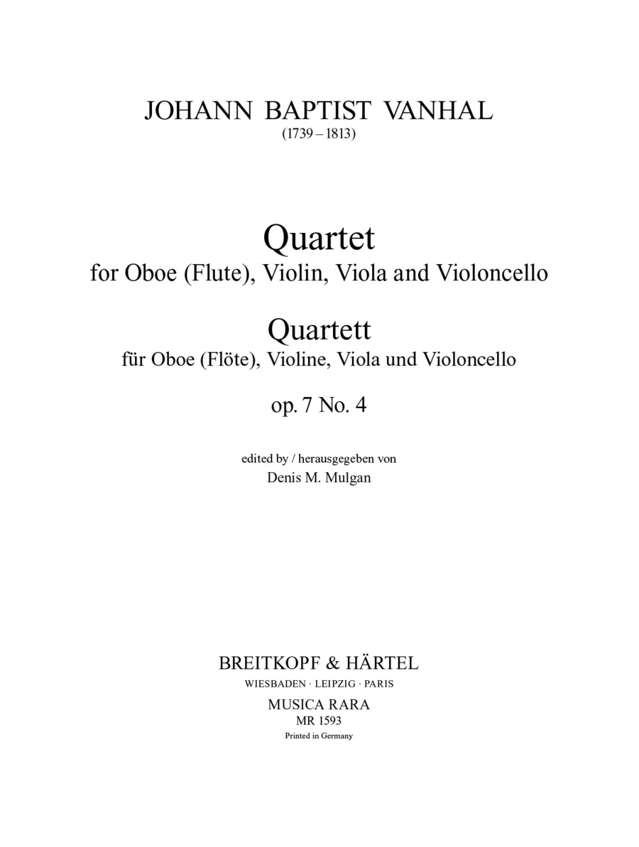 6 Quartets Op. 7 String Quartet scores gallery preview page 1