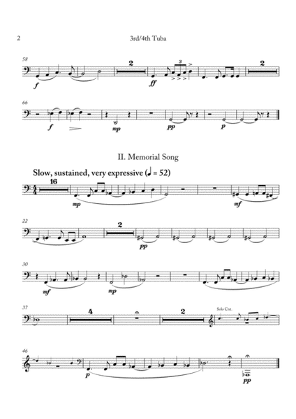 Carson Cooman: Pittsburgh Rhapsody (2008) for brass band, tuba 3-4 part