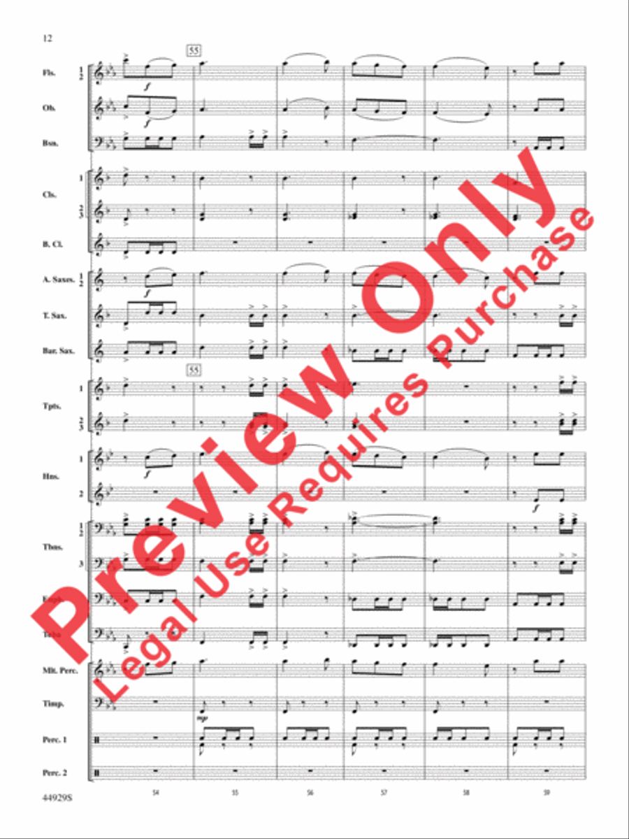 Pan: Highlights from the Warner Bros. Pictures Motion Picture Soundtrack Concert Band scores gallery preview page 42