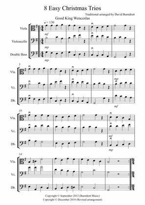 8 Easy Christmas Trios for Viola, Cello and Double Bass