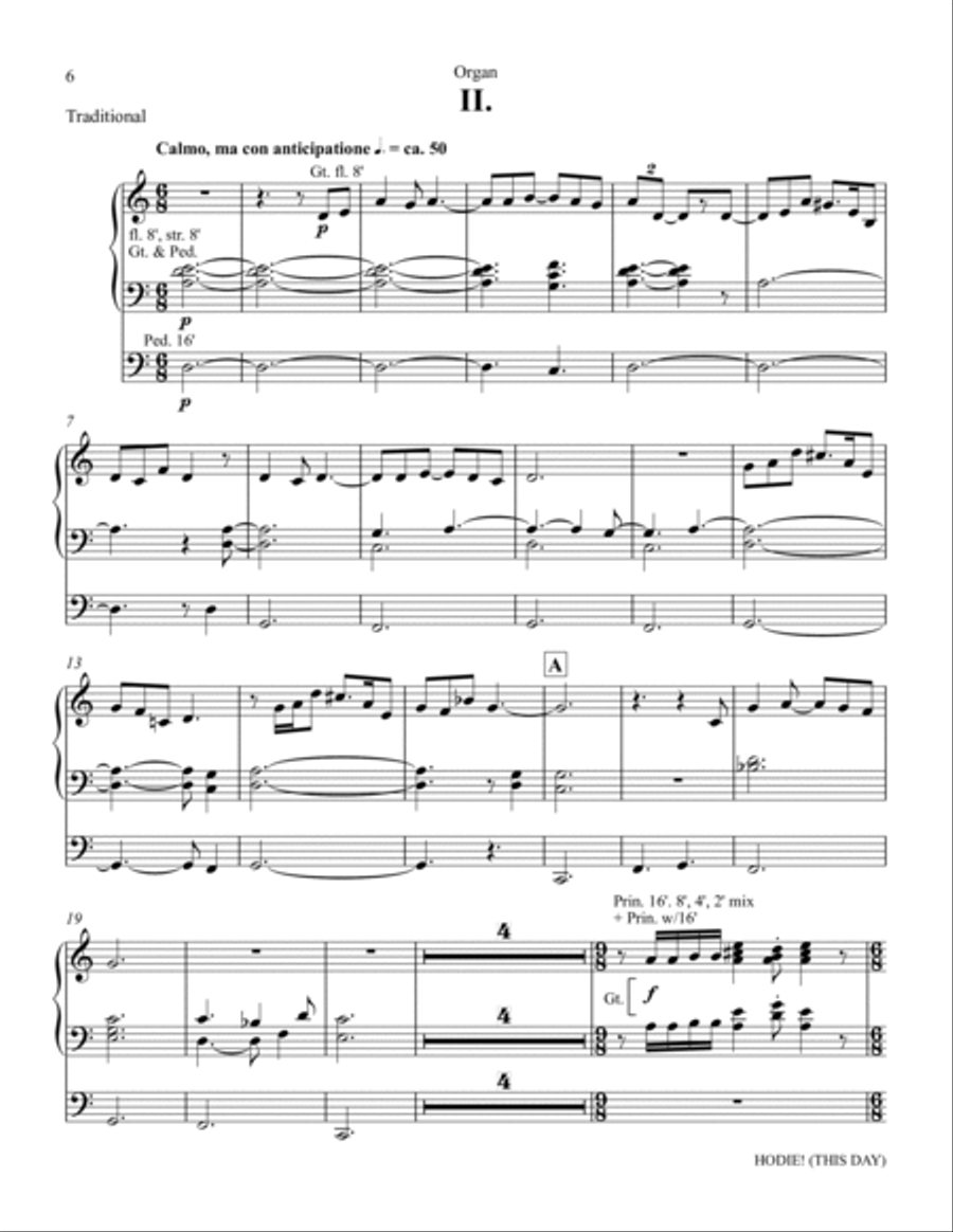 Hodie (This Day) - Organ Hodie (This Day) - Organ Choir scores gallery preview page 6