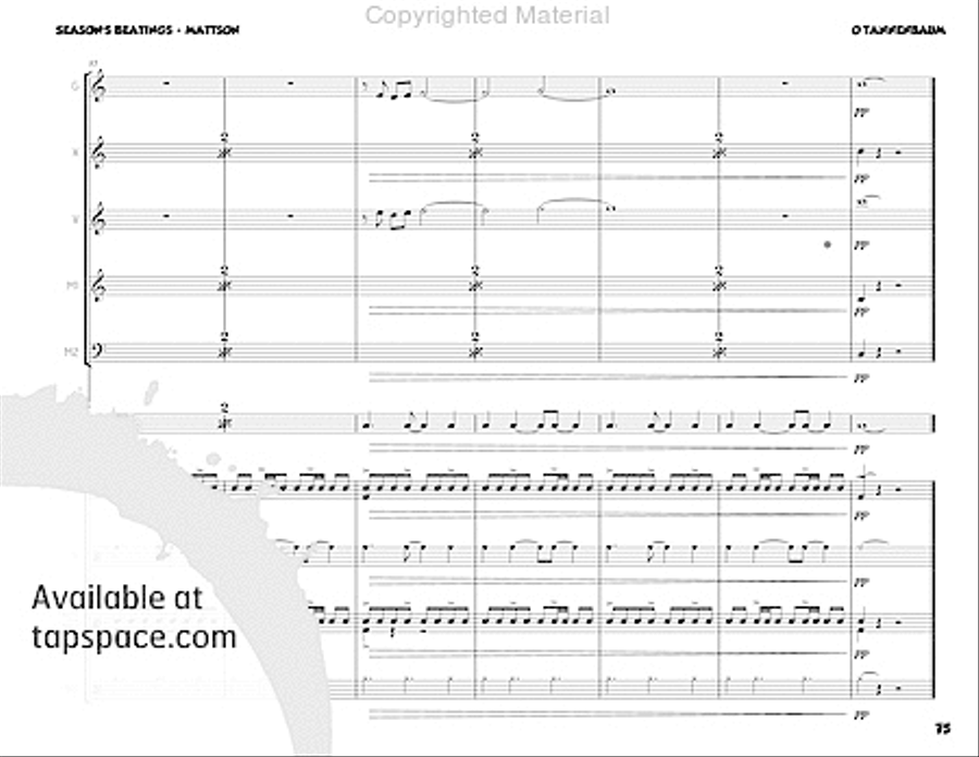 Season's Beatings Percussion Ensemble scores gallery preview page 91