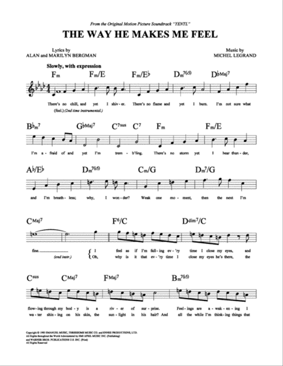 The Way He Makes Me Feel School and Community scores gallery preview page 1