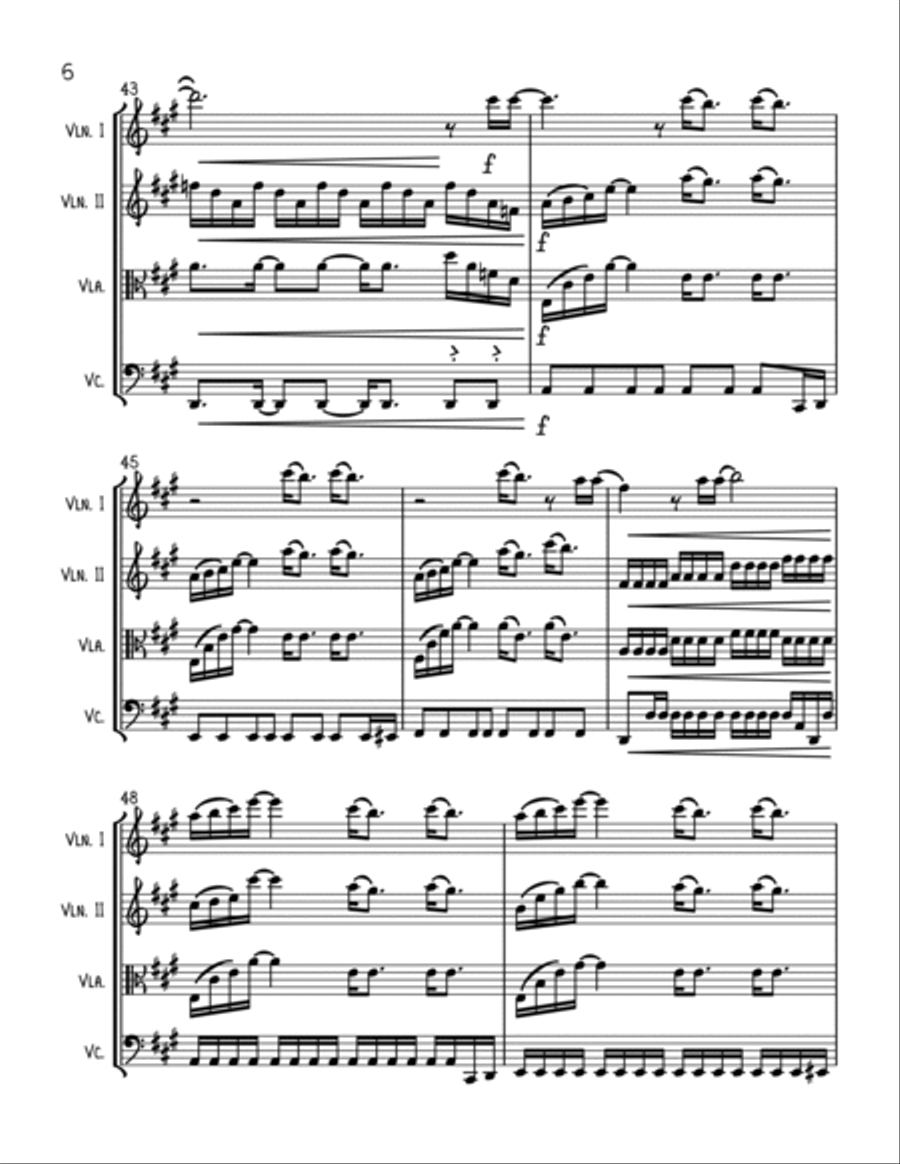 Never Enough String Quartet scores gallery preview page 6