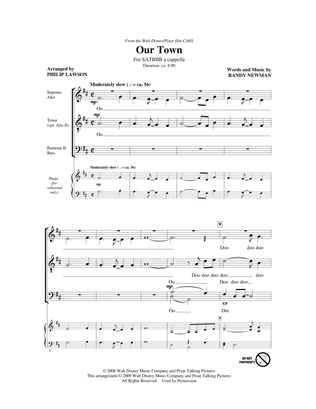 Our Town (from Cars) (arr. Philip Lawson)
