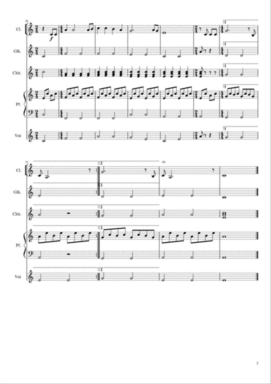 The Sound Of Silence Clarinet scores gallery preview page 3