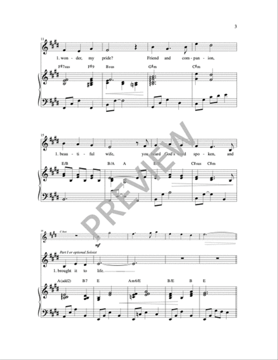 Joseph's Song 3-Part scores gallery preview page 5