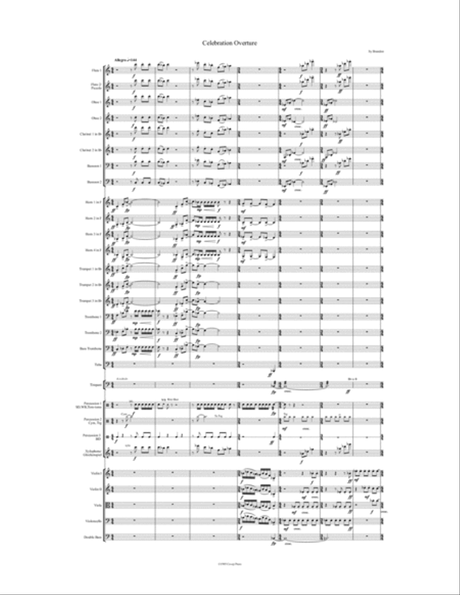 Celebration Overture (Full Orchestra) Full Orchestra scores gallery preview page 1