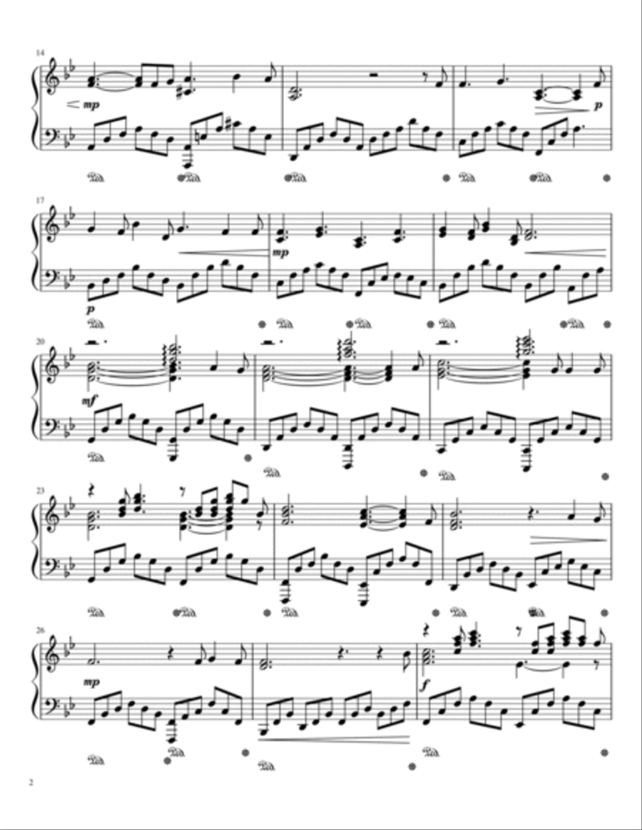 O Holy Night Piano Solo scores gallery preview page 2