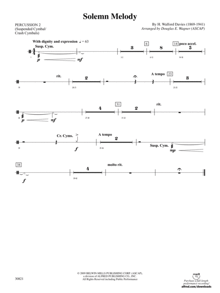 Solemn Melody: 2nd Percussion