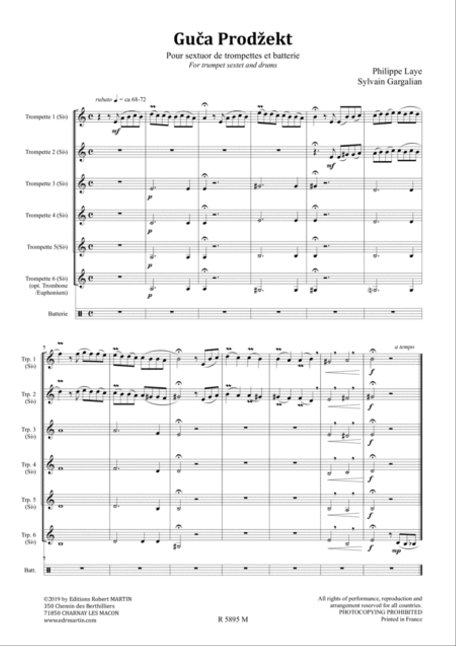 Guca prodzekt serbian gypsy music Trumpet scores gallery preview page 2