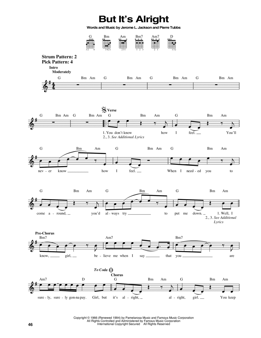 But It's Alright Acoustic Guitar scores gallery preview page 1