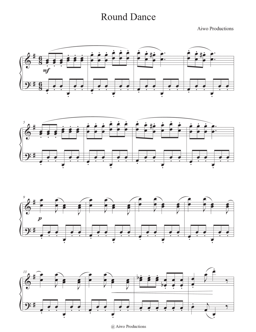 Round Dance Piano Solo scores gallery preview page 1