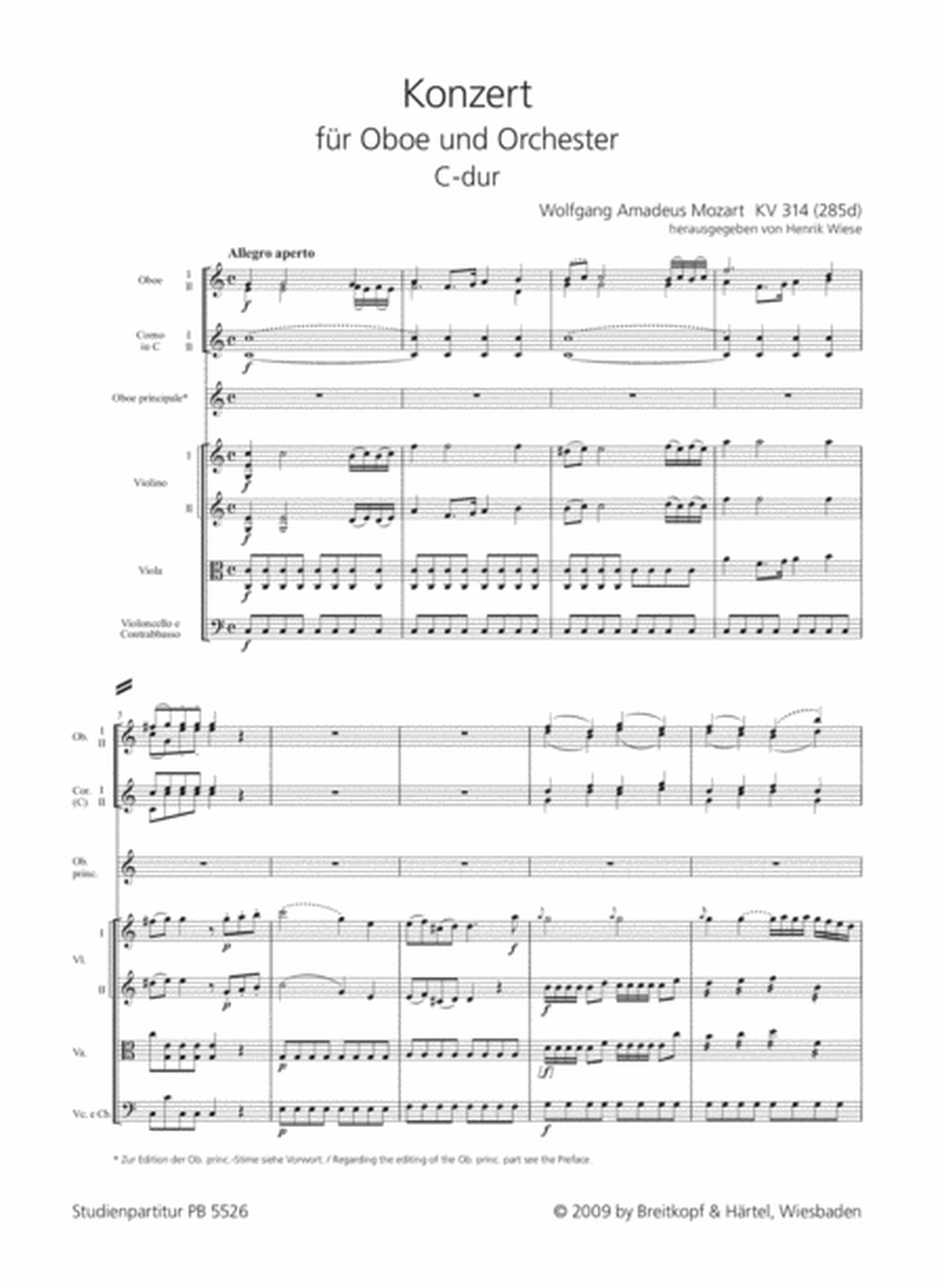 Oboe Concerto in C major K. 314 (285d)