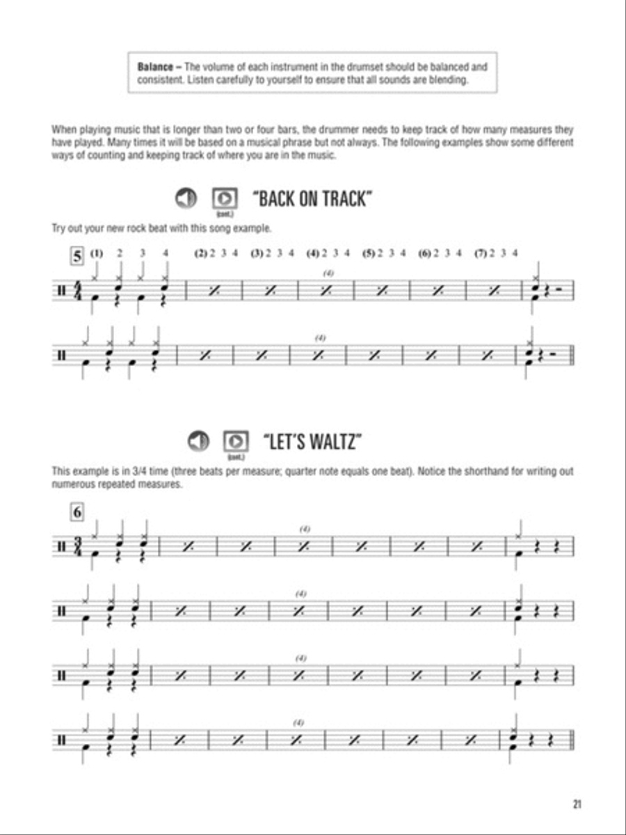 Hal Leonard Drumset Method – Book 1 Percussion scores gallery preview page 4