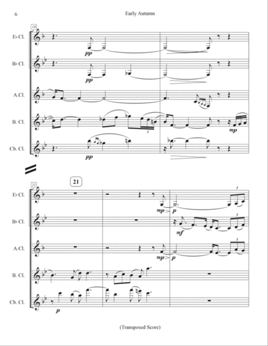 Early Autumn Woodwind Quintet scores gallery preview page 6