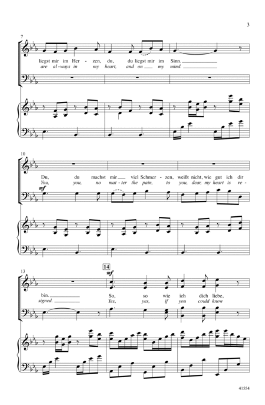 Du, Du Liegst Mir im Herzen Choir scores gallery preview page 2