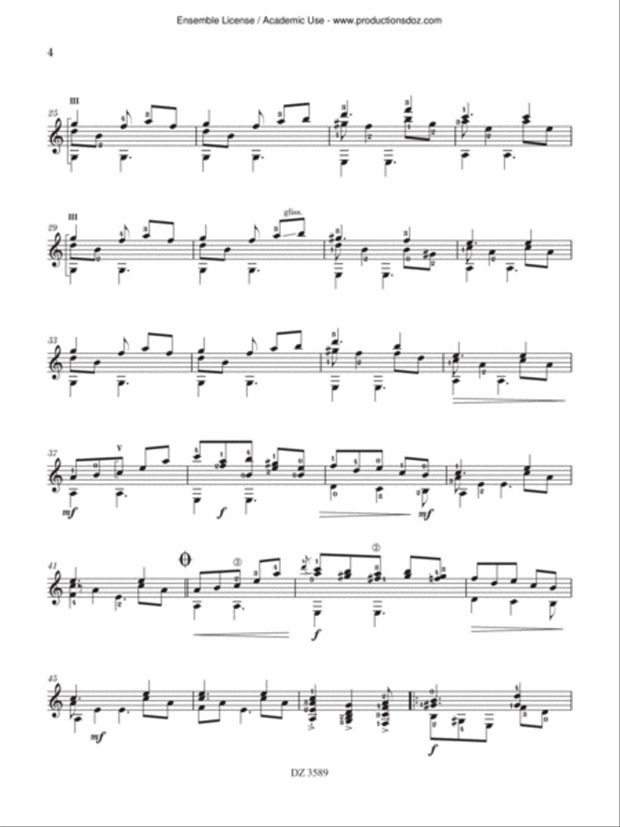 Caserio La Candelaria Classical Guitar scores gallery preview page 4