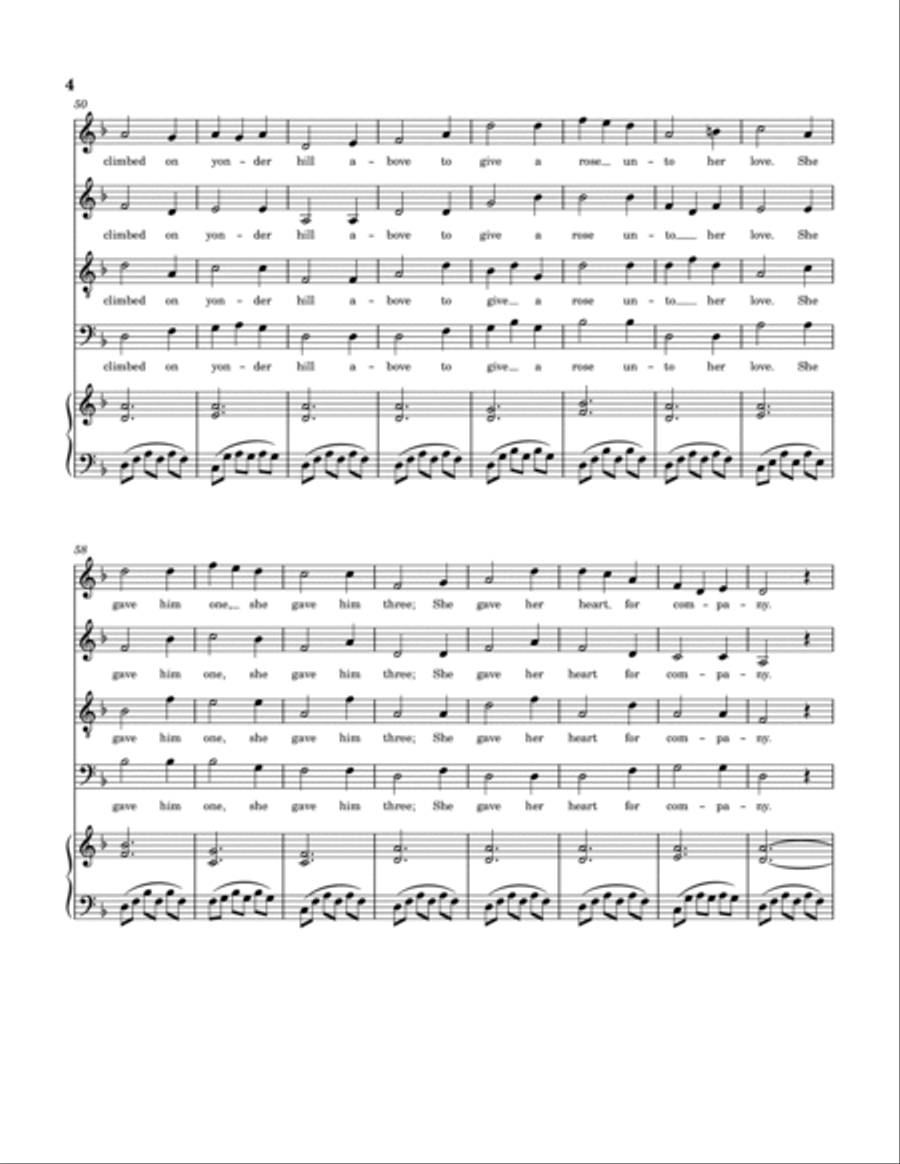 She's Like A Swallow 4-Part scores gallery preview page 4