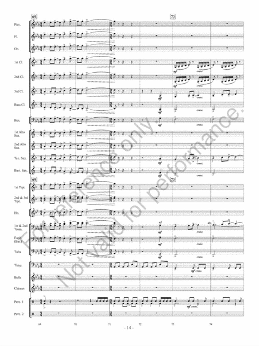 Sparkling Lights Concert Band scores gallery preview page 15