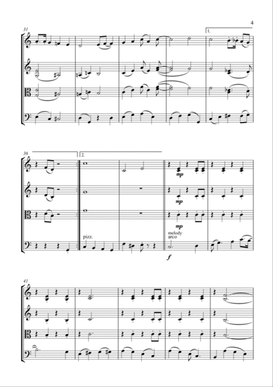 I Saw Mommy Kissing Santa Claus String Trio scores gallery preview page 6