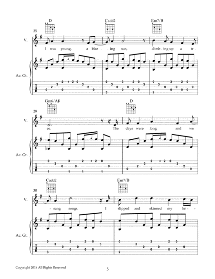 Home Again TAB Electric Guitar scores gallery preview page 5