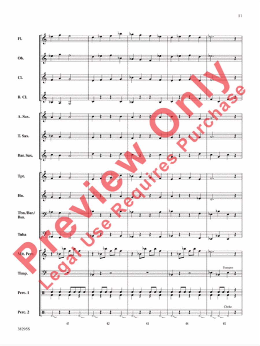 Planets in Motion Concert Band scores gallery preview page 11