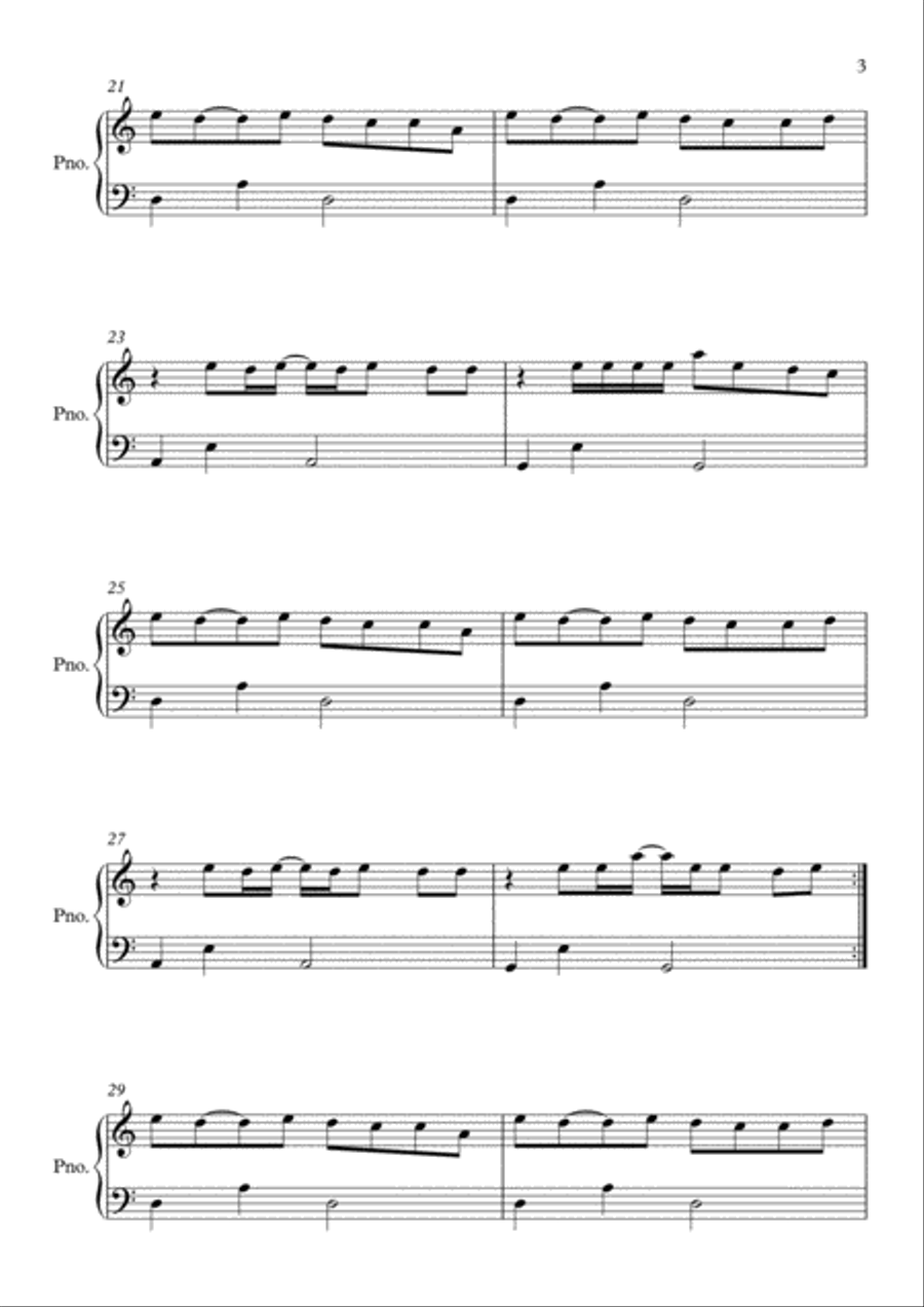 Chantaje A Minor Easy Piano scores gallery preview page 3