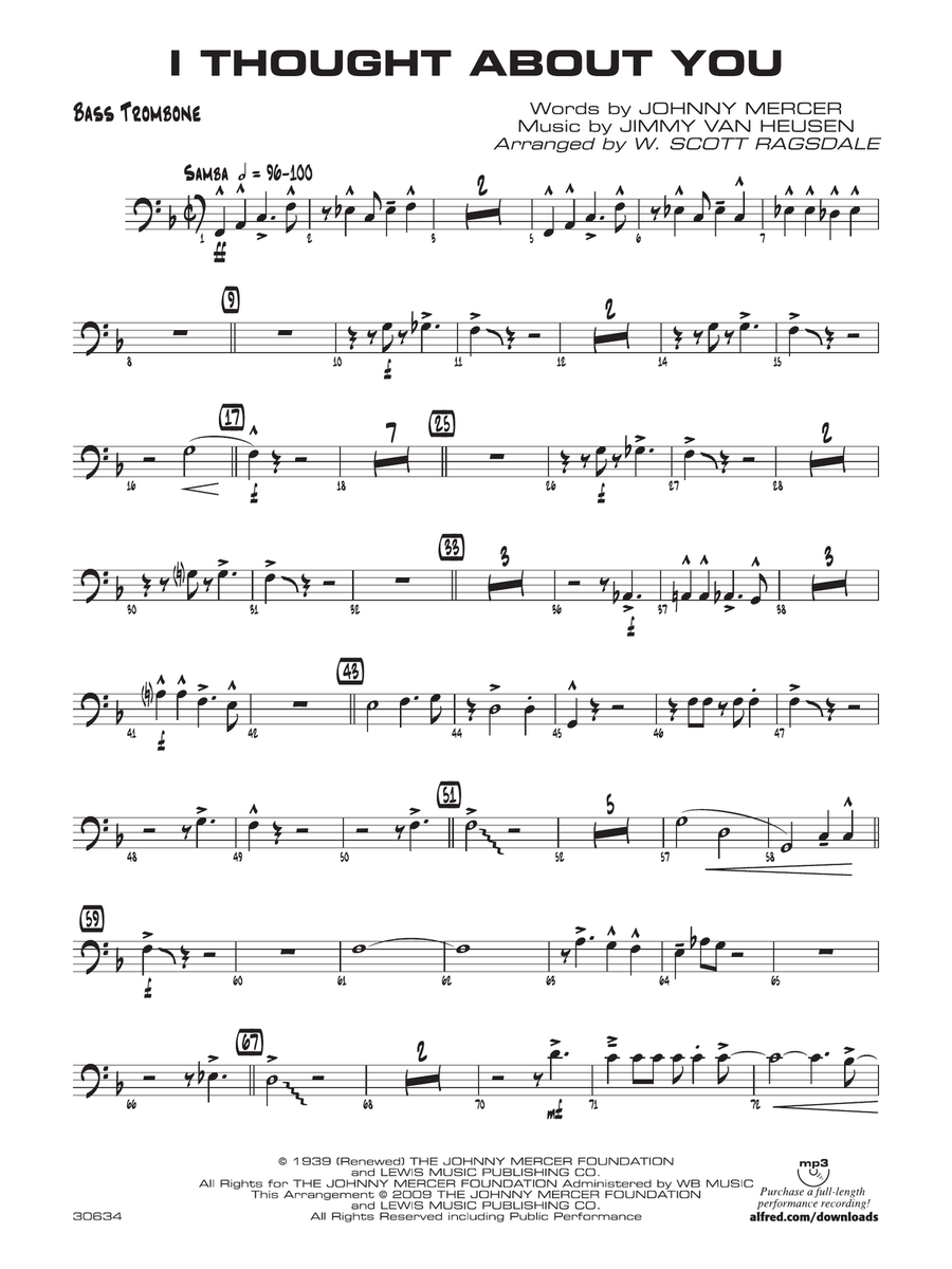 I Thought About You: Bass Trombone